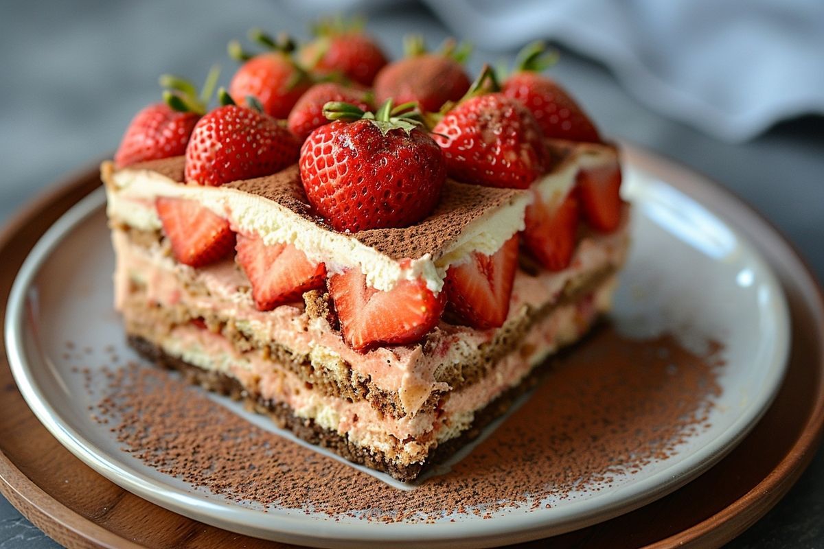 Le dessert parfait pour vos invités : tiramisu aux fraises en express